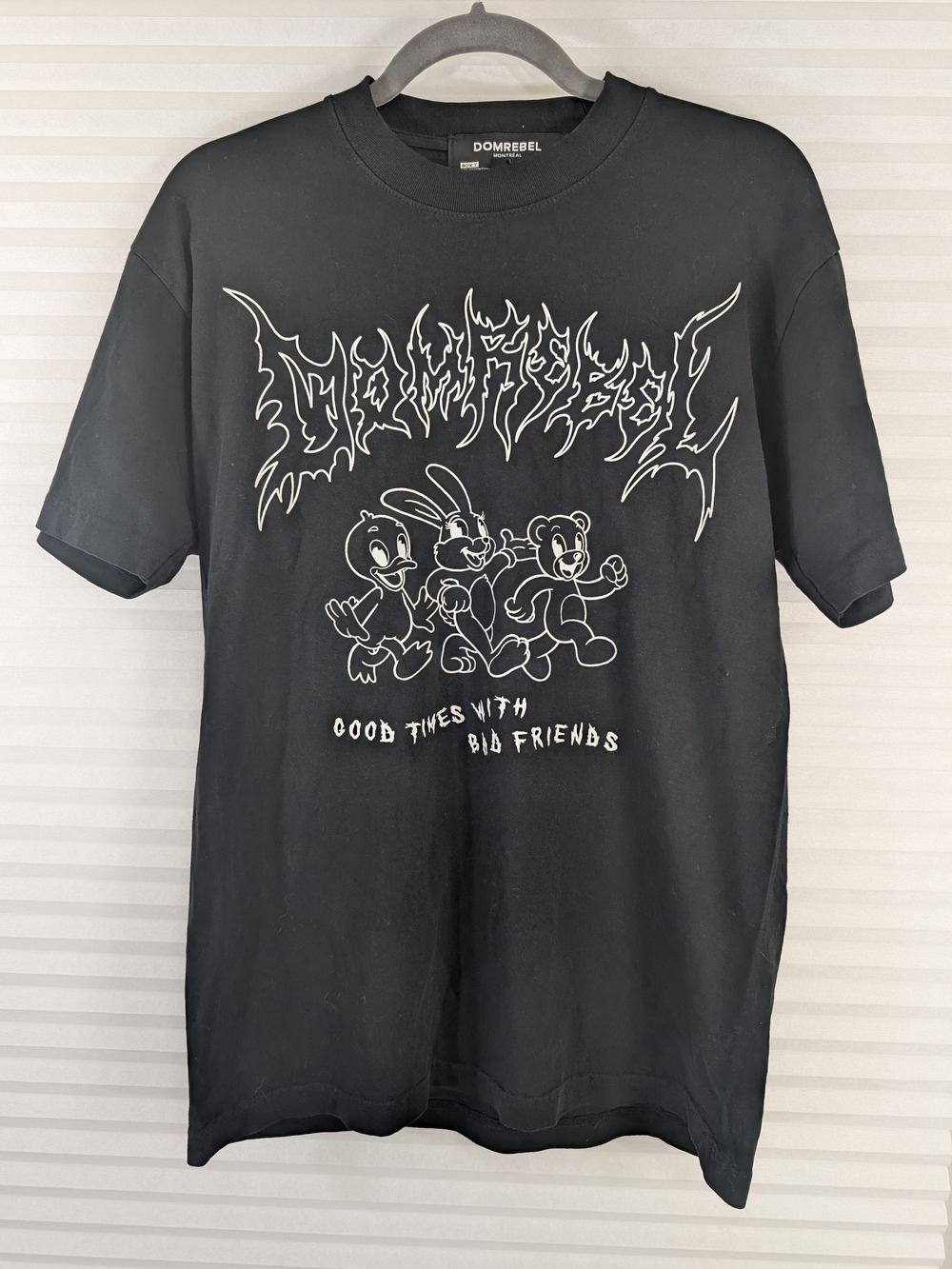 DOMREBEL Montréal Unisex Graphic T-Shirt | "Good Times With Bad Friends" Small